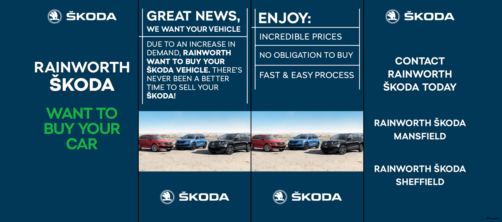 GREAT NEWS - WE WANT YOUR USED SKODA!